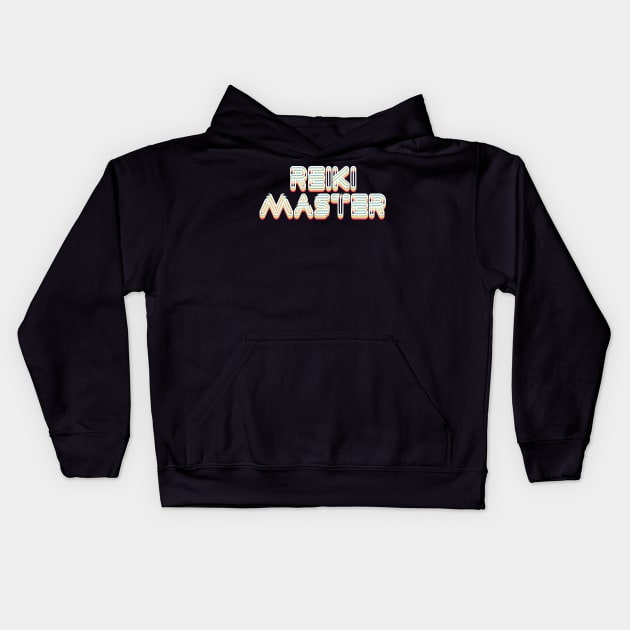 Reiki Master - Typographic Design #2 Kids Hoodie by DankFutura